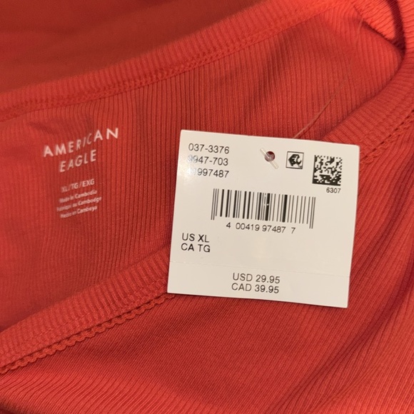 American Eagle Long Sleeve Henley T-Shirt - Picture 6 of 8